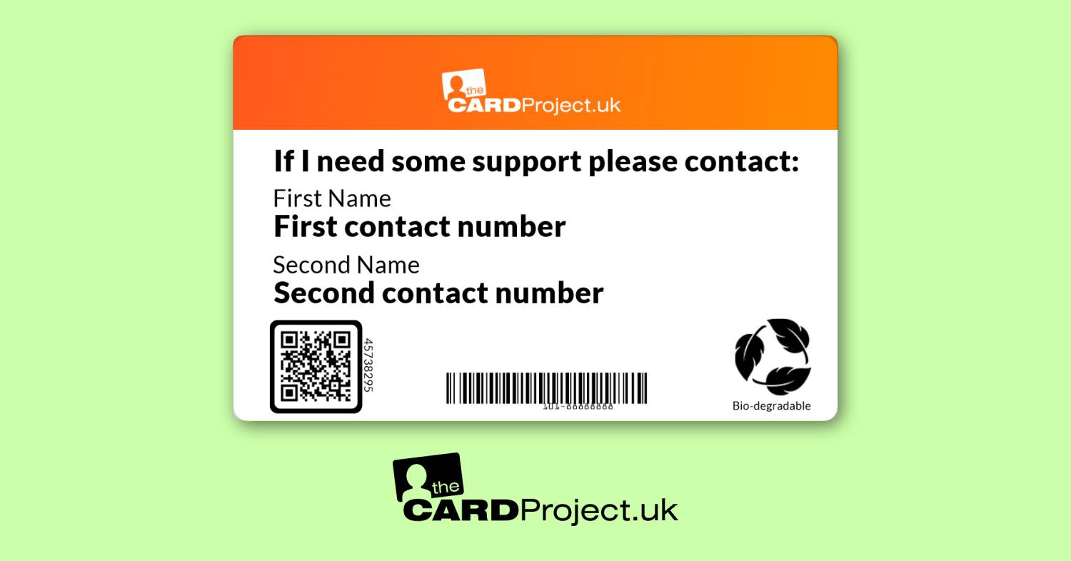 MS (Multiple sclerosis) Awareness Medical Photo ID Card  (REAR)